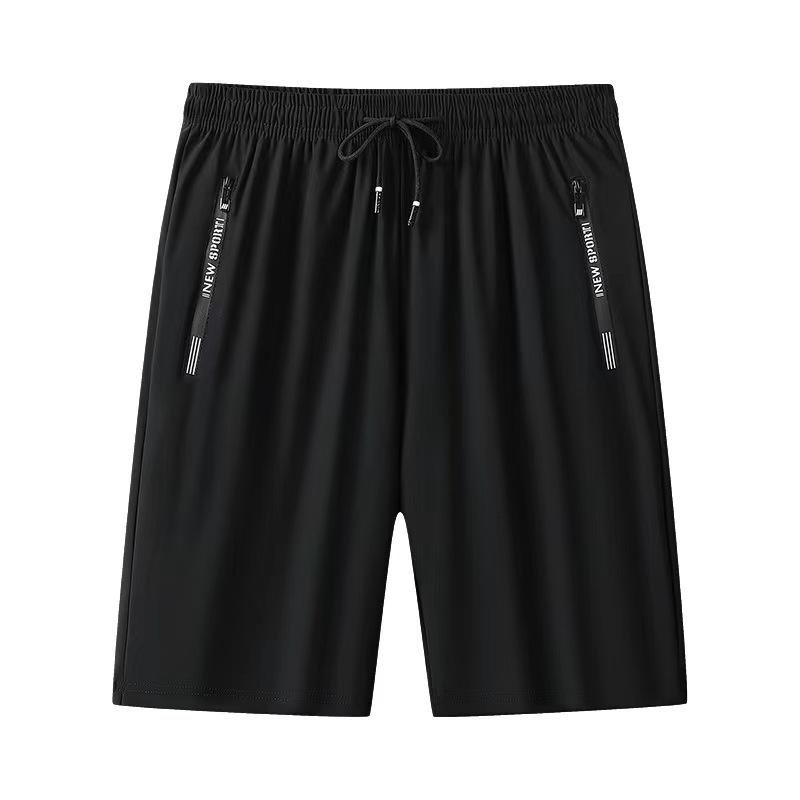 Men's Stretch Ice Silk Quick-Dry Beach Shorts - Summer Casual, Plus Size, Breathable & Lightweight for Teens