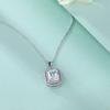 Bague Ringen Rectangular Momulberry Stone Pendant European And American Fashion 925 Sterling Silver Square Diamond Necklace Girls Clavicle Chain