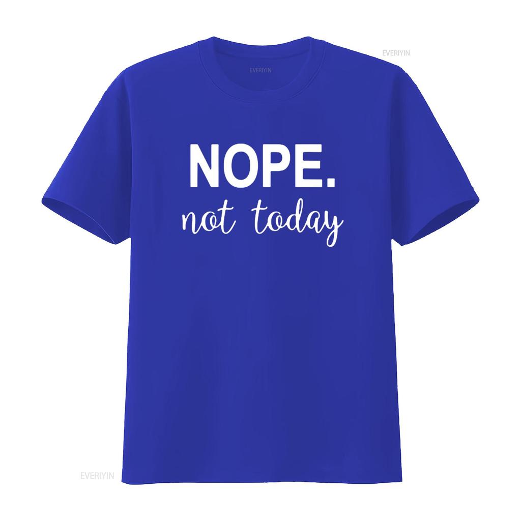 Damen Nein Nicht Heute T-Shirt Schwarz Klein vintage Gewaschen Weich Vielseitig Designerkleidung Grafik Streetwear homme Unisex