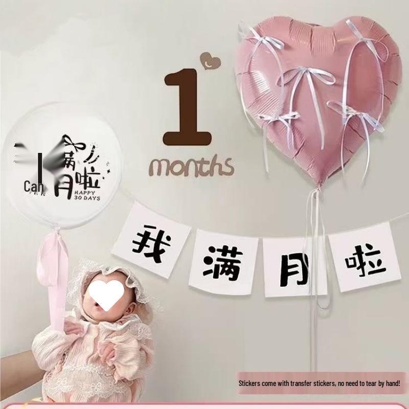 Baby Milestone Photo Props: 30/100 Days Balloons & Decorations for Boys & Girls