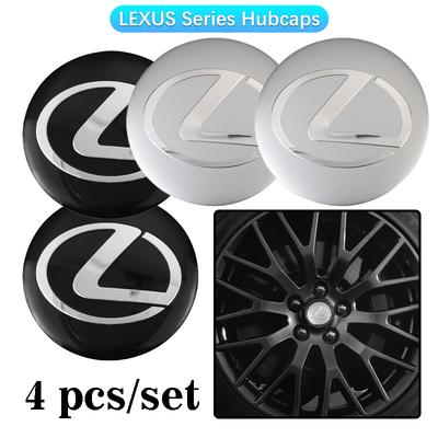 4 Stück 56 mm Auto-Radaufkleber Mittelkappe Auto-Emblem Abzeichen Aufkleber Zubehör für F SPORT GS GX IS LS LX CT LC RC LBX NX