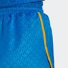 adidas Originals Heritage Monogram Logo Print Drawstring Waist Sports Casual Shorts Women Blue IB2063