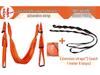 Aerial Yoga Hammock & Extension Strap for Fitness and Stretching.