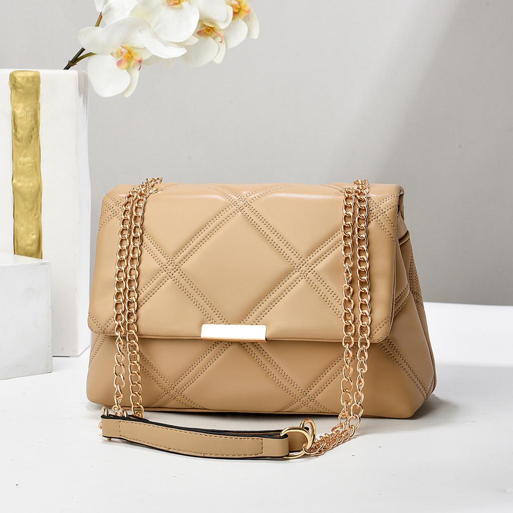 New Women's Bag Women's Quality Single Shoulder Crossbody Underarm Bag Candy Color Fashion Chain Small Square Bag