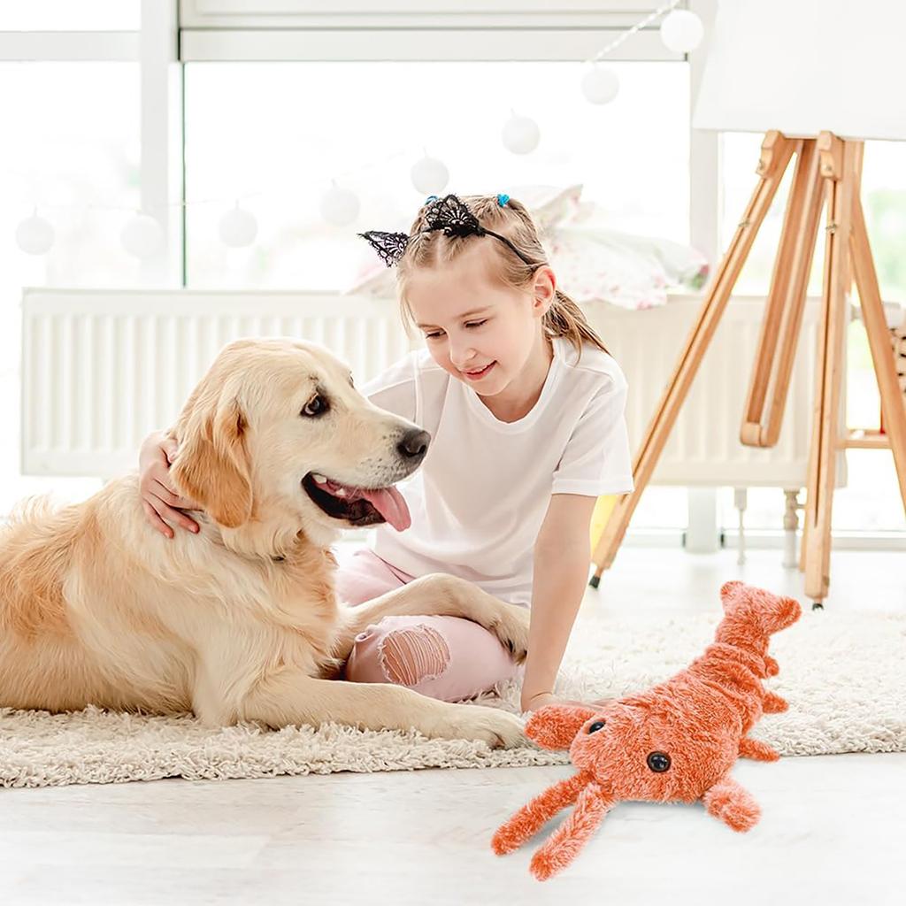 Elektryczna Realistyczna Skacząca Krewetka Zabawka z Ładowaniem USB do Zabawy i Ćwiczeń dla Zwierząt Domowych