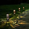 6pcs Solar-powered LED Garden Lights Outdoor Solar Pathway Lights Automatic LED Halloween Christmas Decorative Landscape Light For Patio Yard Garden