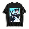 Cyber Style Double Bun Girl Print Top Street Hip Hop Loose Casual Personality Versatile T-Shirt Pure Cotton T-shirt
