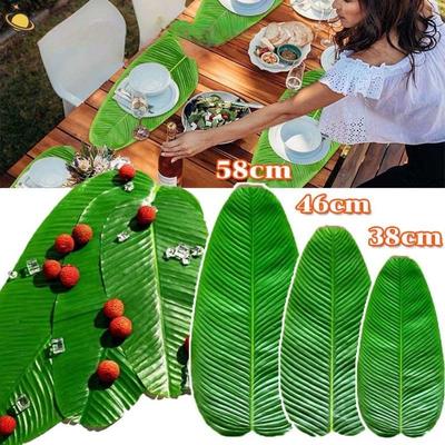 1Pcs Heat Resistant Artificial Banana Leaf Simulation Coasters Decor Table Mats Home Garden Kitchen Placemats