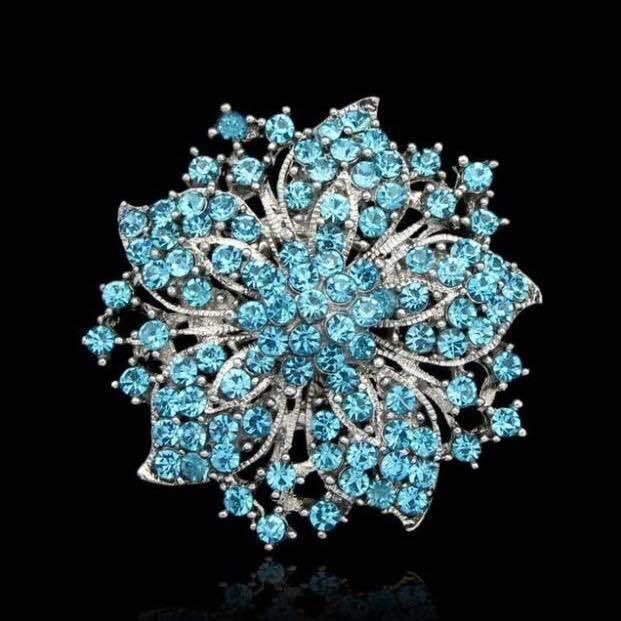 Exquisite Vintage Strass Bauhinien Brosche - Große Kranz Korsagen Nadel für Bekleidungsaccessoires