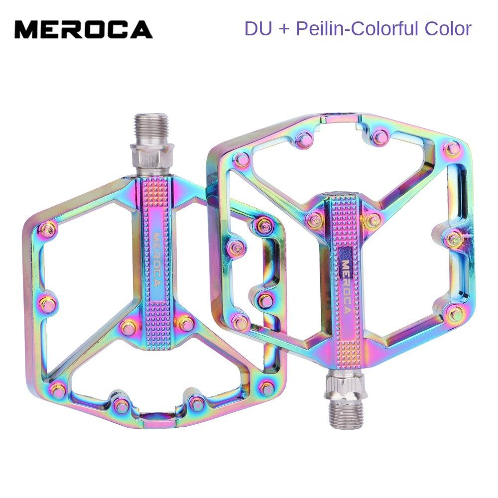 Durable MEROCA Bicycle Pedals Ultralight Non-slip Bike Pedals Aluminium Alloy Sealed DU Bearing Cycling Accessories