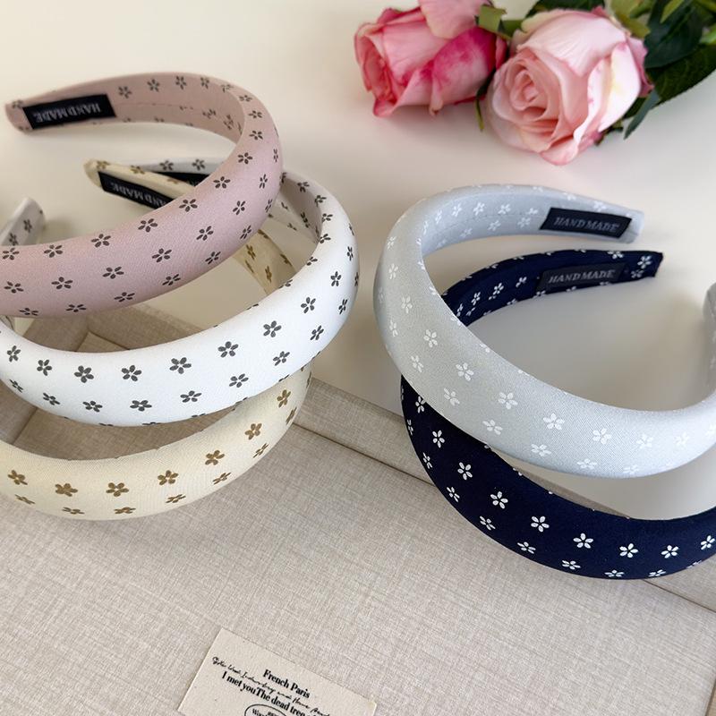 Flowers Series Headbands Colorful Fabric Sponge Flower Hair Band Womans Girls Sweet Hair Hoop Fashion Versatile Hair Accessories