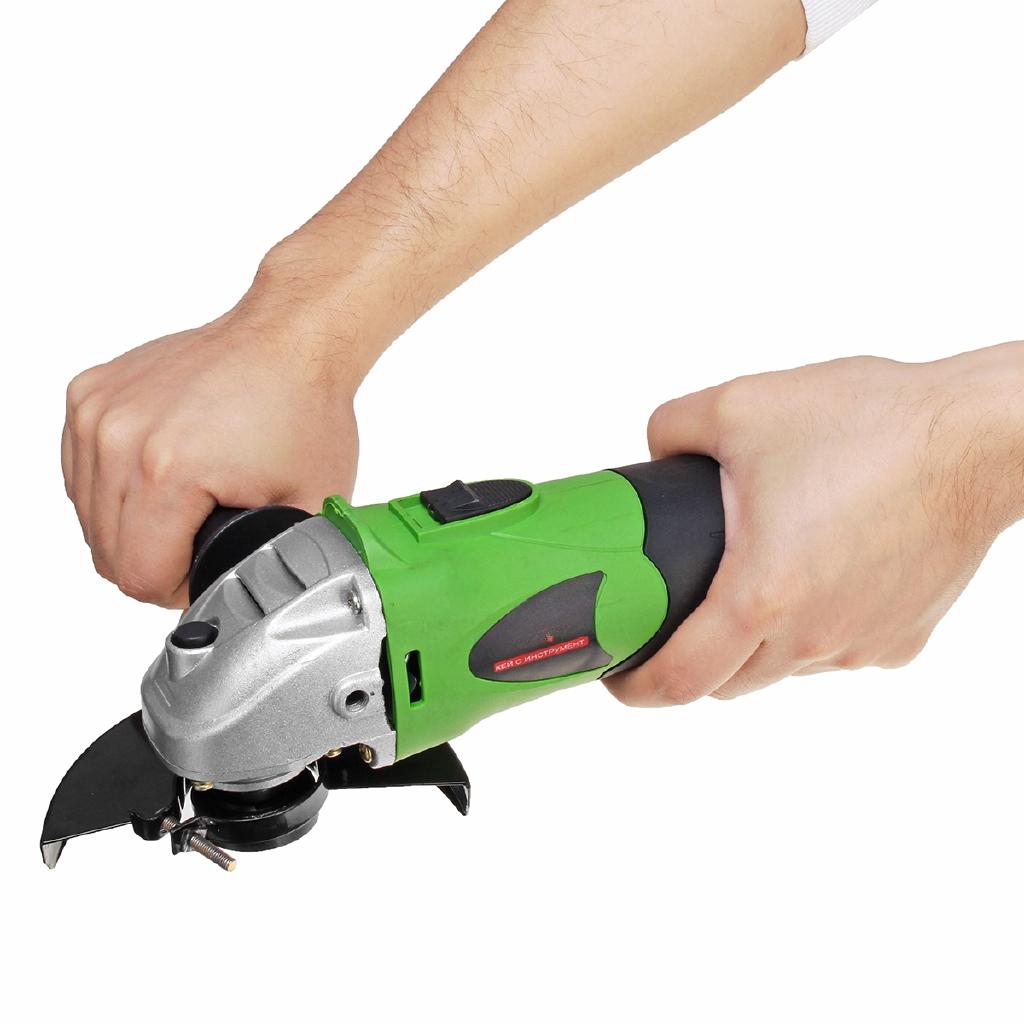 115-125mm  Adjustable Electric Angle Grinder Grinding Machine 980W Metal Cutting Tool 11000RPM Anti-Slip Powerful Protect New