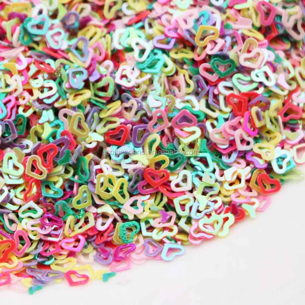 3*4mm Beautiful Heart Cute Nail Painting Stickers Various Kinds of Colors Fashion Girls Nail Patch
