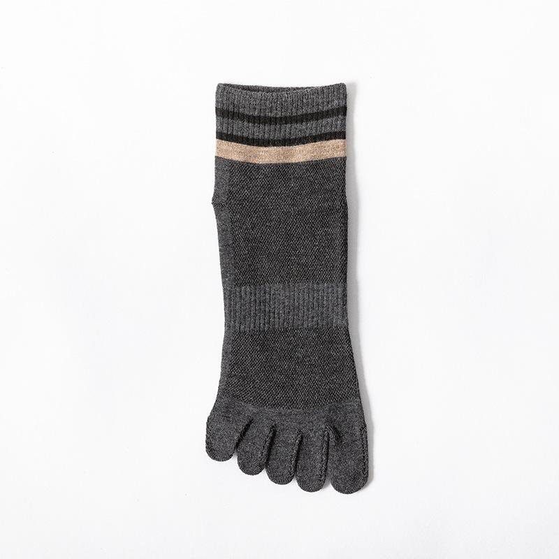 Five-fingered Socks for Men, Spring, Autumn and Summer, Thin Summer Short Cotton Socks, Mesh Sports Split-toe Socks, Mid-calf Socks