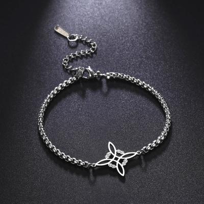 Teamer Irischer Hexenknoten Keltischer Knoten Edelstahl Armband Gliederkette Schlangenkette Armband Damen Herren Amulett Schmuck Großhandel