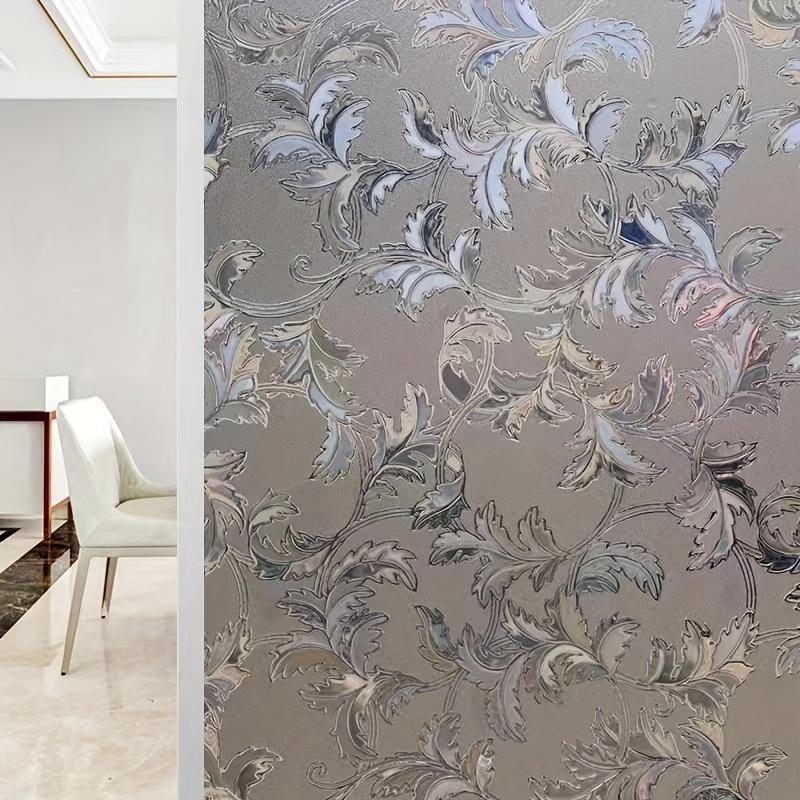 

Наклейка и пленка на окно «Цветок хвоста феникса», 1 рулон для окон спальни/ванной/двери, статическая адсорбция, контроль тепла, непрозрачная приватность 45*400cm