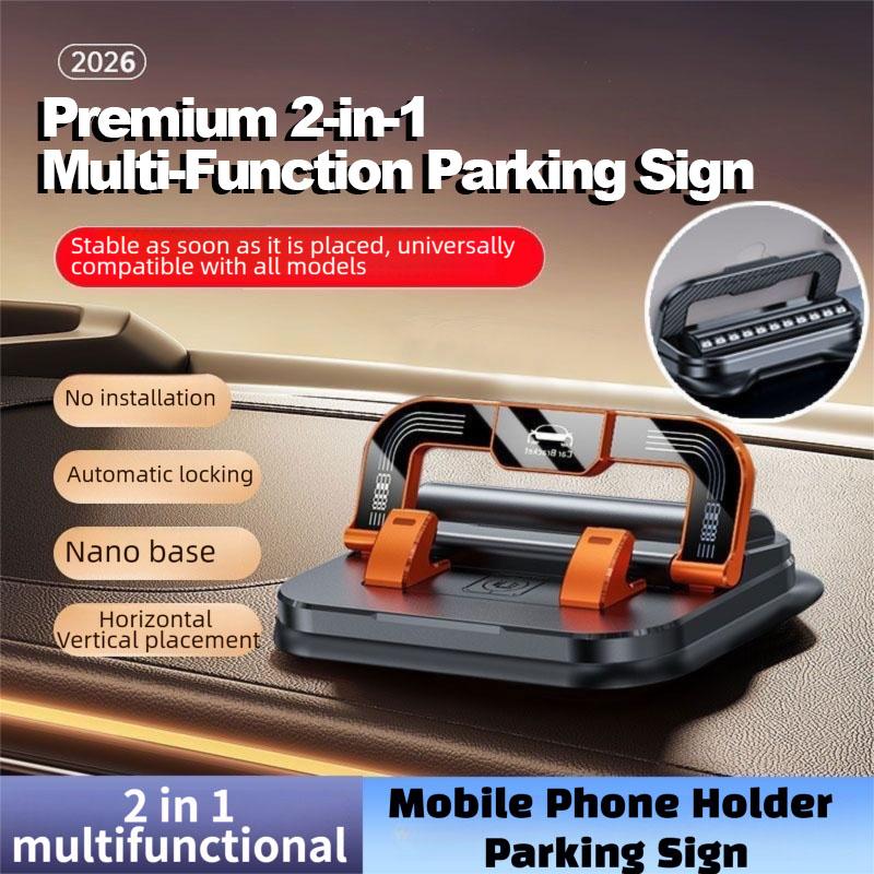 Dashboard Phone Holder with Silicone Base, 360° Rotating Non-Slip Car Mount for Smartphones