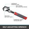 Adjustable Pipe Wrench Set Self-Tightening Jaw Multifunctional Spanner for Plumbing Automotive Home Repair with Storage Bag