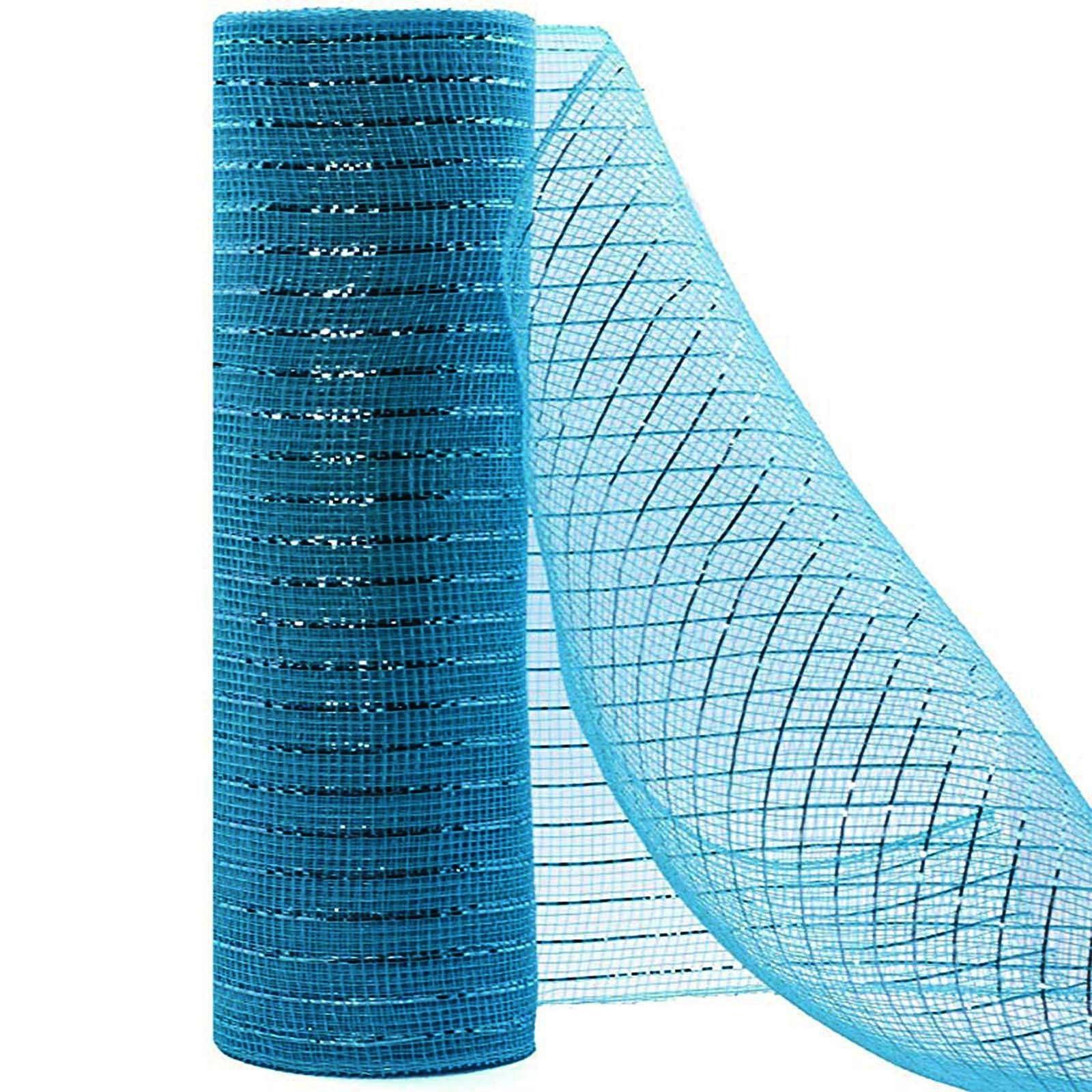

Poly Mesh Ribbon with Foil Each Roll for Wreaths Swags Bows Wrapping and Decorating