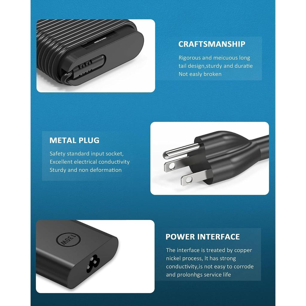 USB nabíječka pro notebook Kompatibilní s Dell Precision 5570 5560 5550 5530 5760 5750 3560 Latitude 7410 7310 7210 9410 9510 5420 5520 5510 XPS 15 17