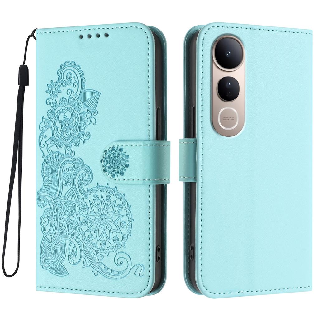 For vivo V50 Lite 4G/vivo V50 Lite 5G Phone Cases Mandala Flower Leather Wallet Mobile Cover with Strap