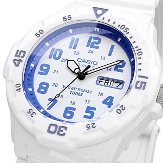 CASIO Standard Quartz Wristwatch MRW-200HC-7B2V Mens Gloss White Blue Overseas Model