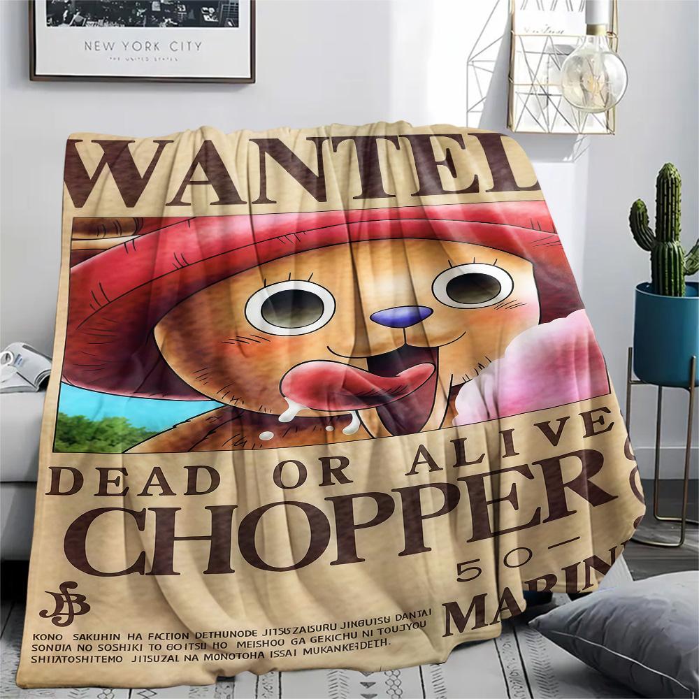 1 Stück One Piece Tony Tony Chopper Gemusterte Flanelldecke Geeignet für Alle Jahreszeiten Für Heimdekoration Wärme Und Komfort Geschenke Feiertagsgeschenk
