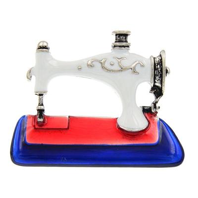 New Vintage Enamel Sewing Machine Alloy Fashion Brooches For Women Black White Color Pins New Arrival
