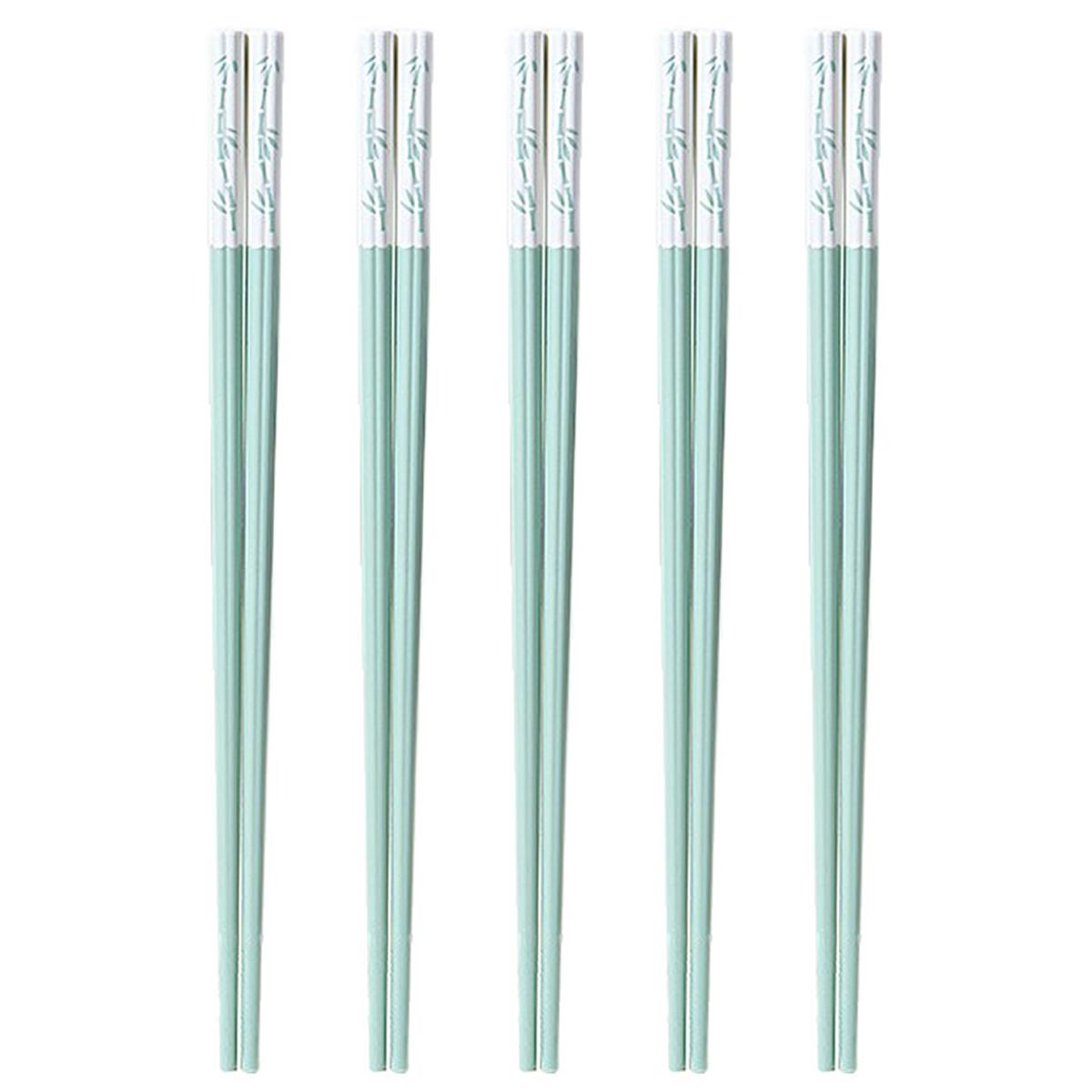 

5/10 пар Новые сине-белые нескользящие палочки для еды корейские палочки для суши палочки для еды многоразовые китайские палочки для еды набор столовой посуды из сплава