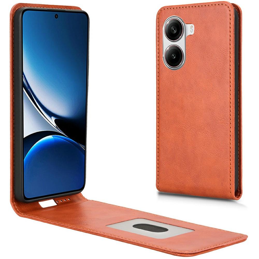For Xiaomi Poco X7 Pro 5G/Redmi Turbo 4 5G Case with Card Slot Magnetic Vertical Flip Leather Phone Cover