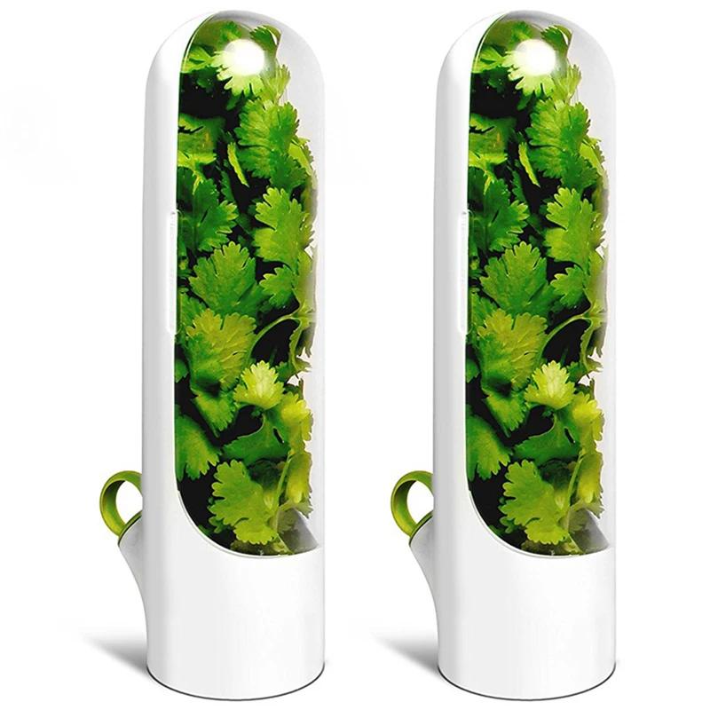 Vanilla Storage Vanilla Fresh Box Vanilla Fresher Cilantro Asparagus Vegetable Fresh Cups Refrigerator Storage1/PC