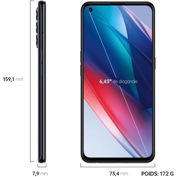 OPPO Find X3 Lite 5G 128Go Noir