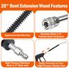 Car Pressure Washer Extension Wand, 20in Power Washer Wand Extension for Car Wash, Stainless Steel Non-Slip Grip, with 1/4” Quick Connect Plug