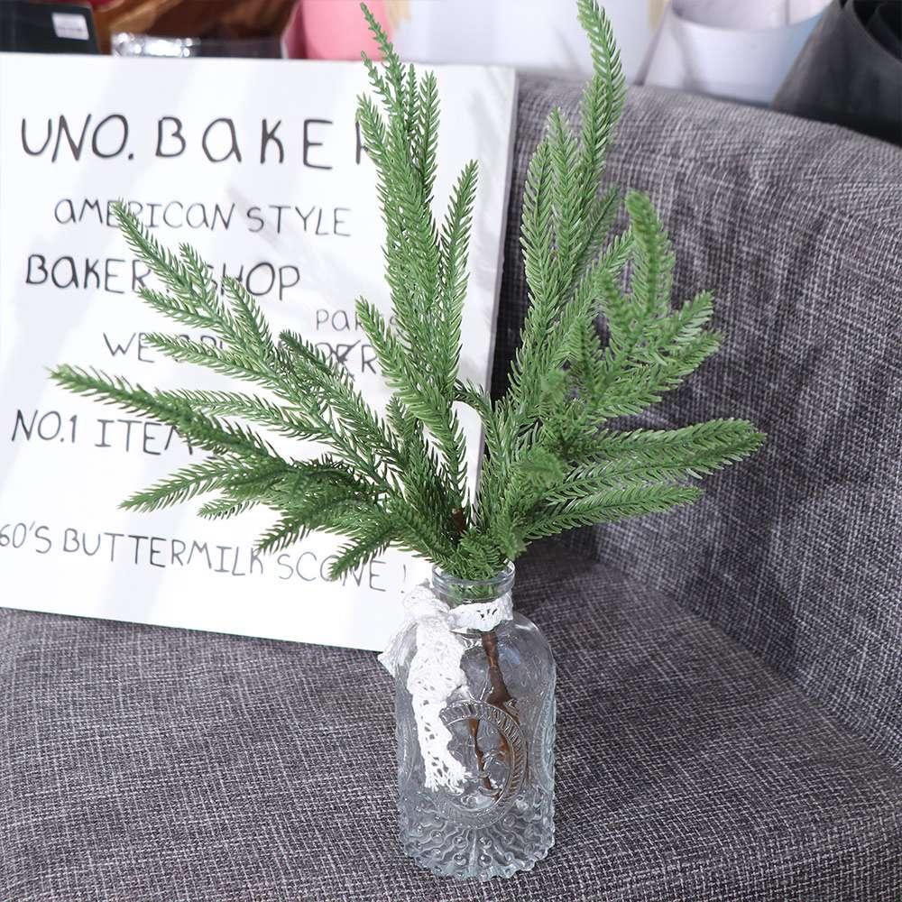 DIY Wreath Artificial Norfolk Pine Branches Artificial Plastic Plants  Desktop Living Room Decor