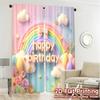 Set Of 2 Flat Printing Curtains Without Rod Rainbow Celebration Popular Curtain Fabric Semi Room Decor With Light Filtering Polyester