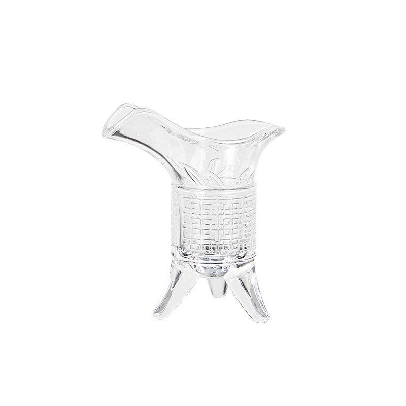 Ancient Emperor Antique Style Lead-Free Glass Wine Set: Three-Legged Small Cup