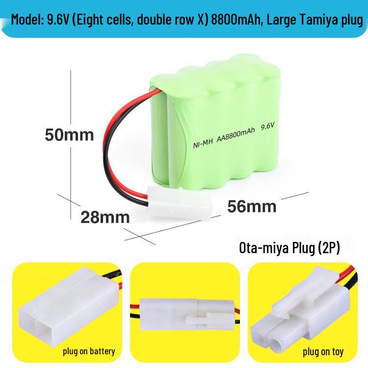 Ni-MH AA Rechargeable Battery Pack for Remote Control Cars: 3.6V To 12V