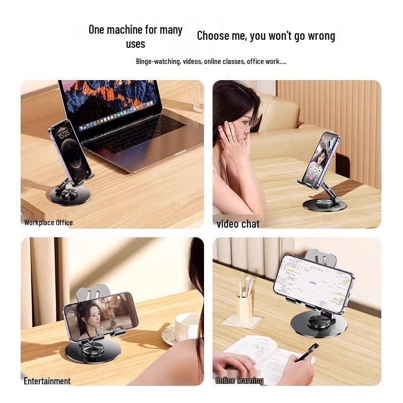 Rotatable Foldable Alloy Desktop Phone & Tablet Stand