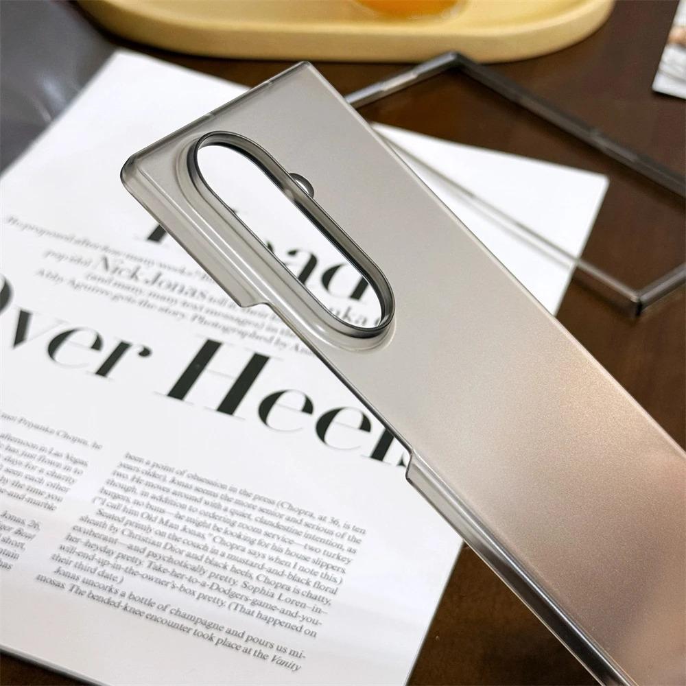 Business Ultra Thin Matte Transparent Phone Case For Samsung Galaxy Z Fold 7 6 5 4 Hard Bumper Shockproof Protect Back Cover