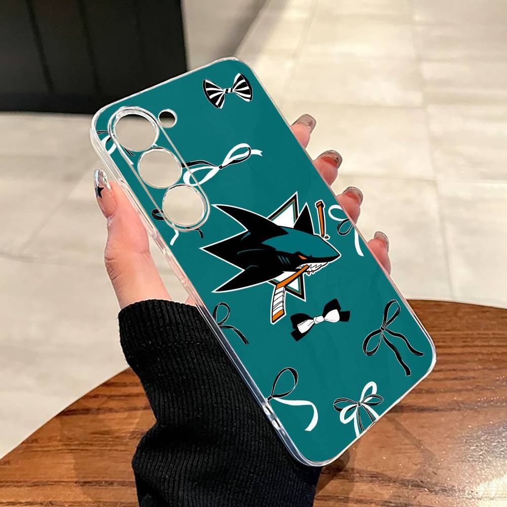 E-San Jose Sharks Phone Case For SamsungA10,12,20,21S,30,31,40,50,51,52,70,71 Transparent Cover