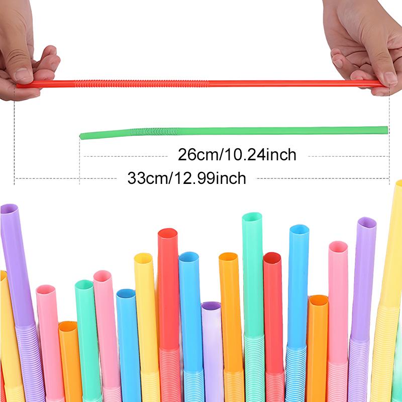 100PCS/Set Drinking Straws Black Transparent Colored Disposable Beverage Straws Milk Tea Bar Party Wedding Kitchen Accessory ZYF