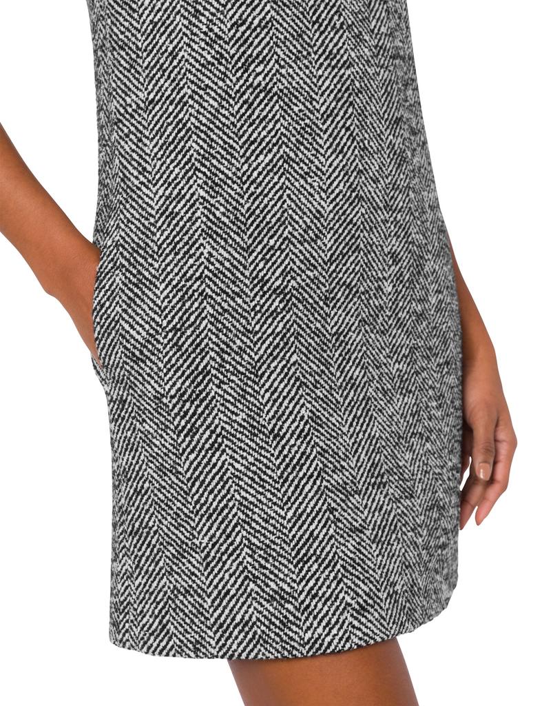 Moschino Wool Blend Herringbone Dress