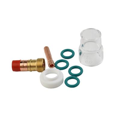 3.2mm 1/8\" Gas Lens #12 Heat Resistant Glass Kit For WP-17/18/26 TIG