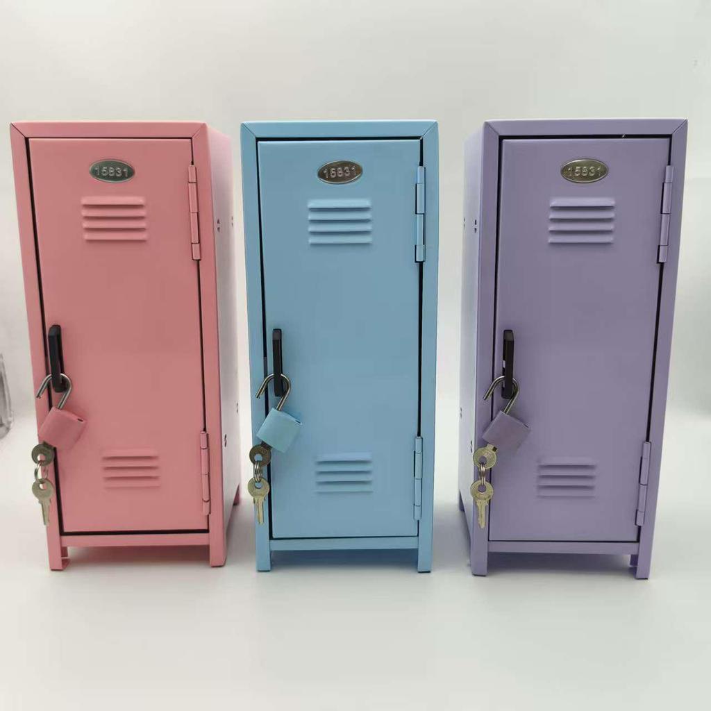 Multikleurig Afsluitbaar Mini Spaarpotje & Opbergkastje voor Meisjes