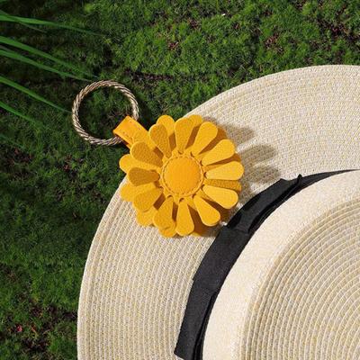 Blume Magnetischer Hutclip Freihändig Tasche Rucksack Handtasche Gepäck Aufhängen Kunstleder Kappenhalter Urlaub Reiseutensilien