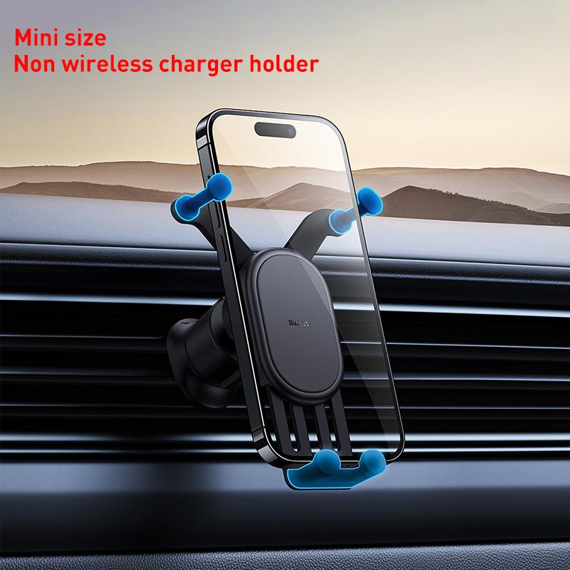 Baseus Car Phone Holder Metal Silicone Gravity Auto Air Vent Smartphone Stand For iPhone13 Xiaomi Samsung Car Mobile