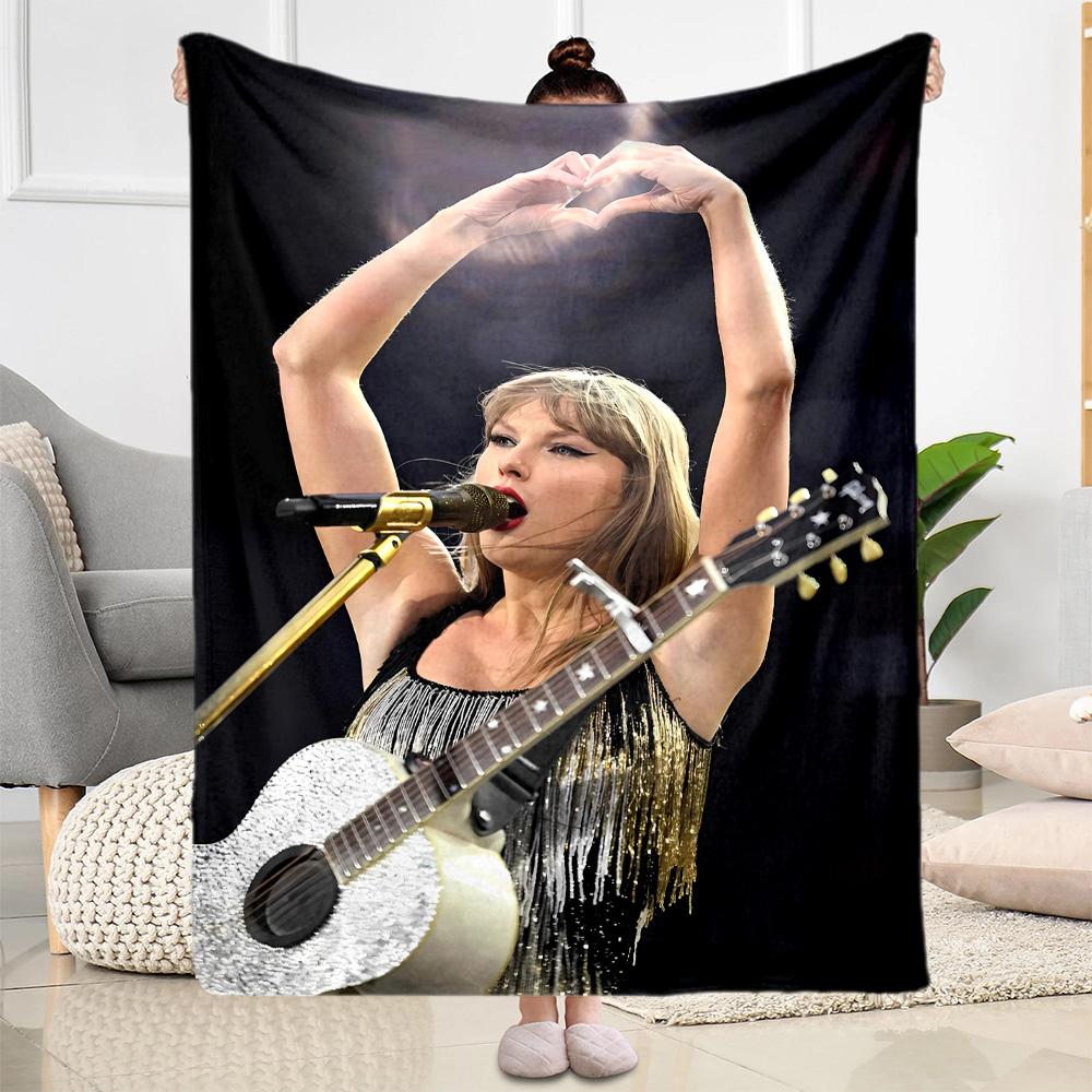 Musician Performing Live Concert. Flannel Blanket-Soft and Suitable for Sofas,Beds,Offices,Travel,All Seasons,Great Gift for Holidays and Birthdays.