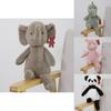 Cute Striped Texture Panda Dinosaur Elephant Pig Frog Animal Plush Toy Doll For Kids And Collectors