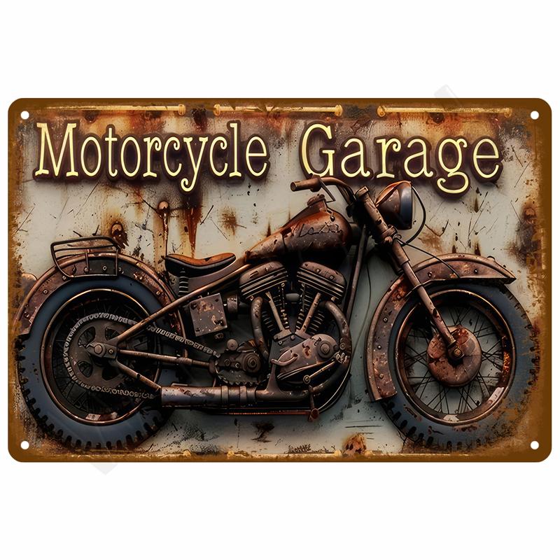 Retro Metal Sign Wall Art Mural Aesthetic Room Home Decor Items Poster Vintage Metal Plate Garage Decoration Tin Sign Plates Bar