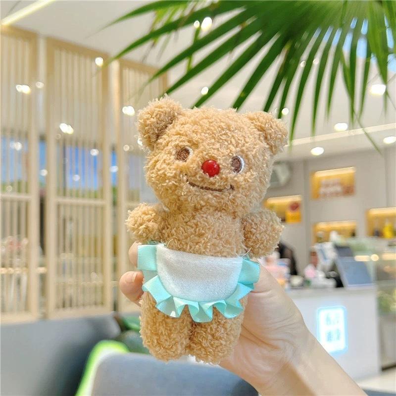 Zabawka Wisiorek Niedźwiadek Maślany 12 CM Pluszowa Zabawka Niedźwiadek Maślany Breloczek Plecak Pluszowa Lalka Miękkie Zwierzątka Breloczek Kluczyki Samochodowe Akcesoria